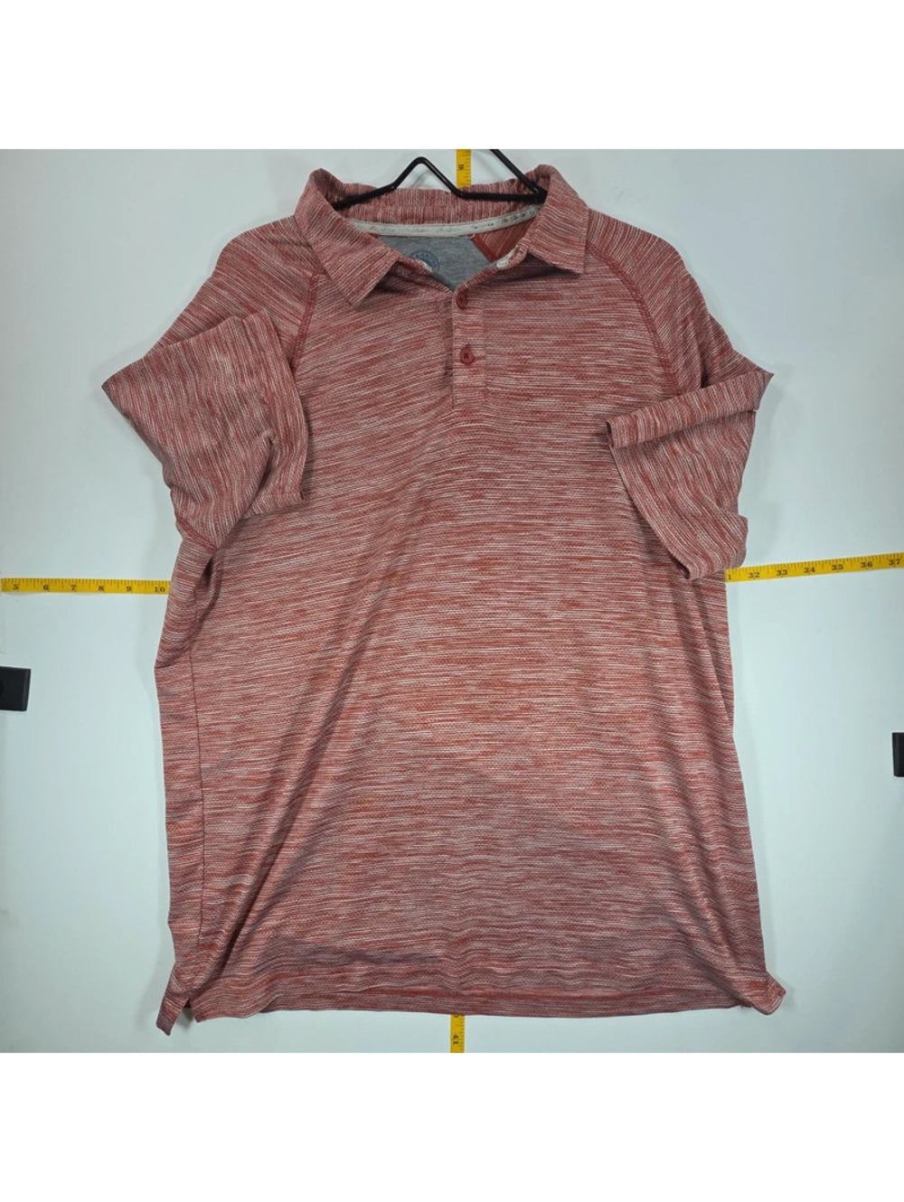 Flag & Anthem red heathered short-sleeve polo Large